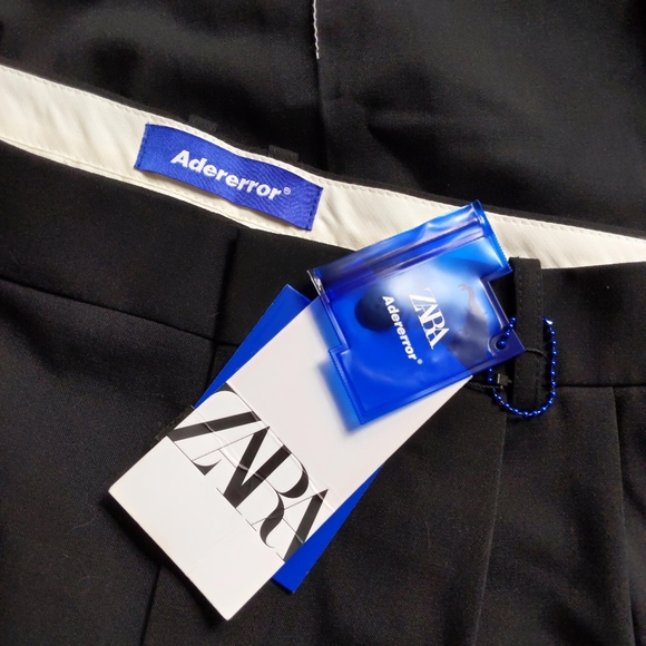 Rare! Zara x Ader Error Korean Streetwear Wide Leg Boyfriend Wool Pants M - Picture 4 of 6